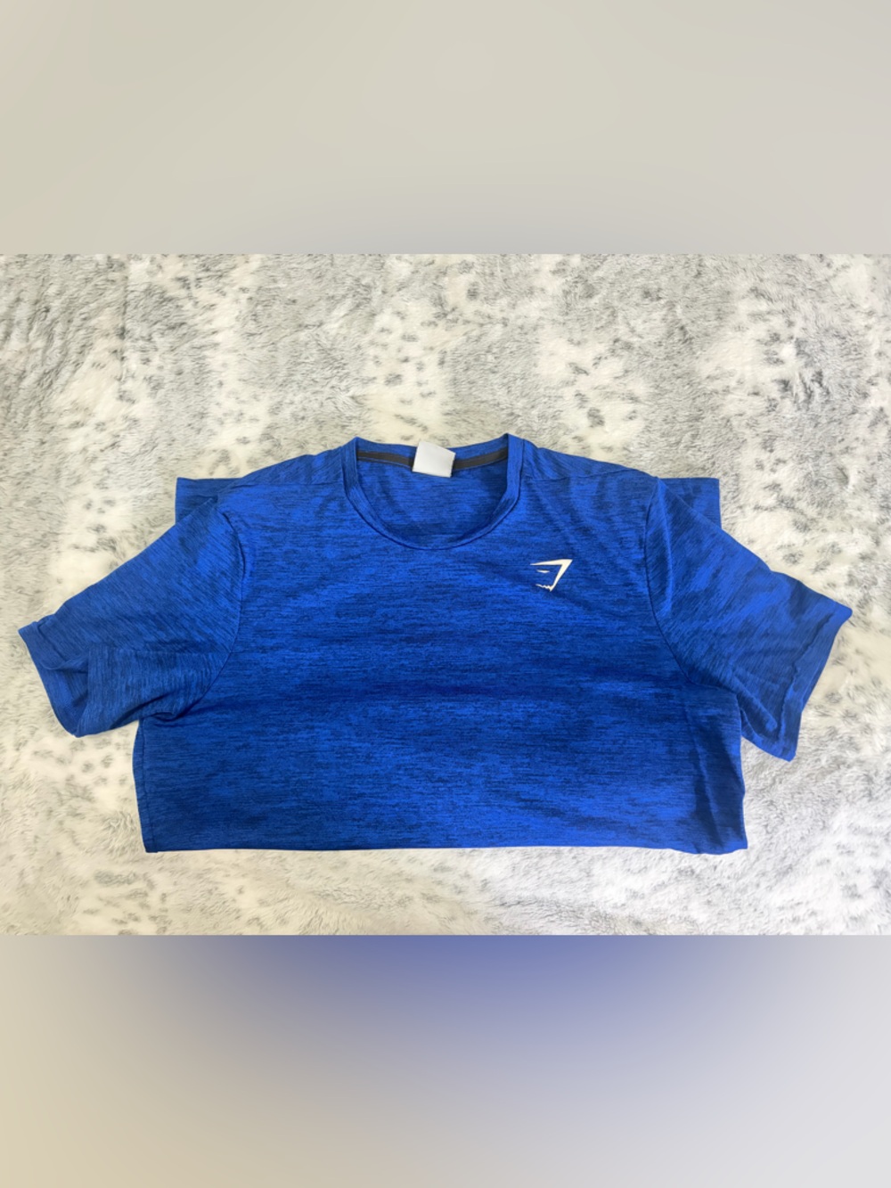 Gymshark Blue Heathered Performance Tee
